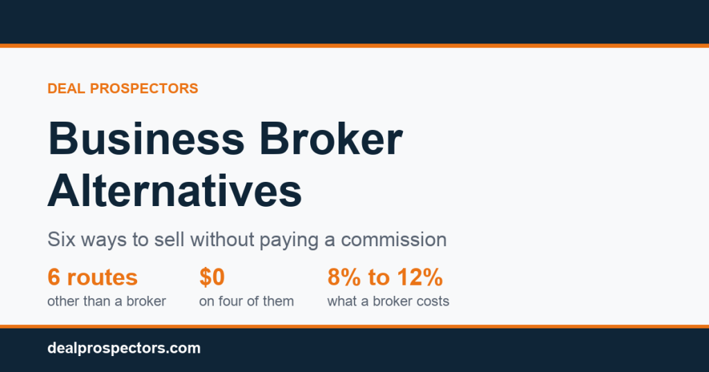 Six alternatives to a business broker, four of which cost no commission