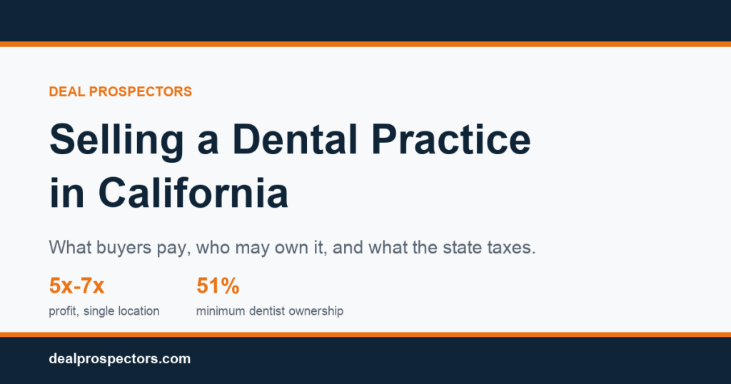 How to sell a dental practice in California