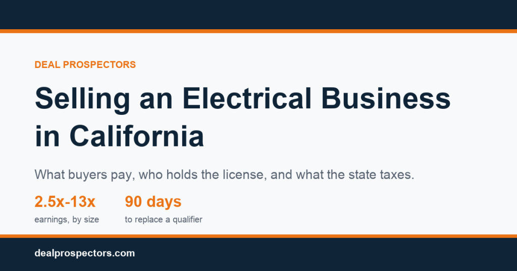 How to sell an electrical business in California