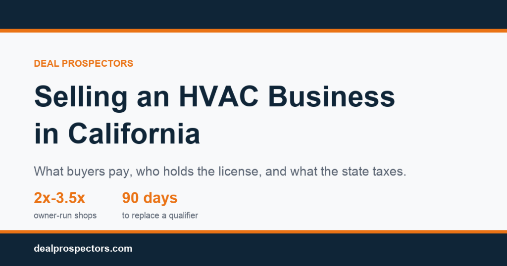 How to sell an HVAC business in California