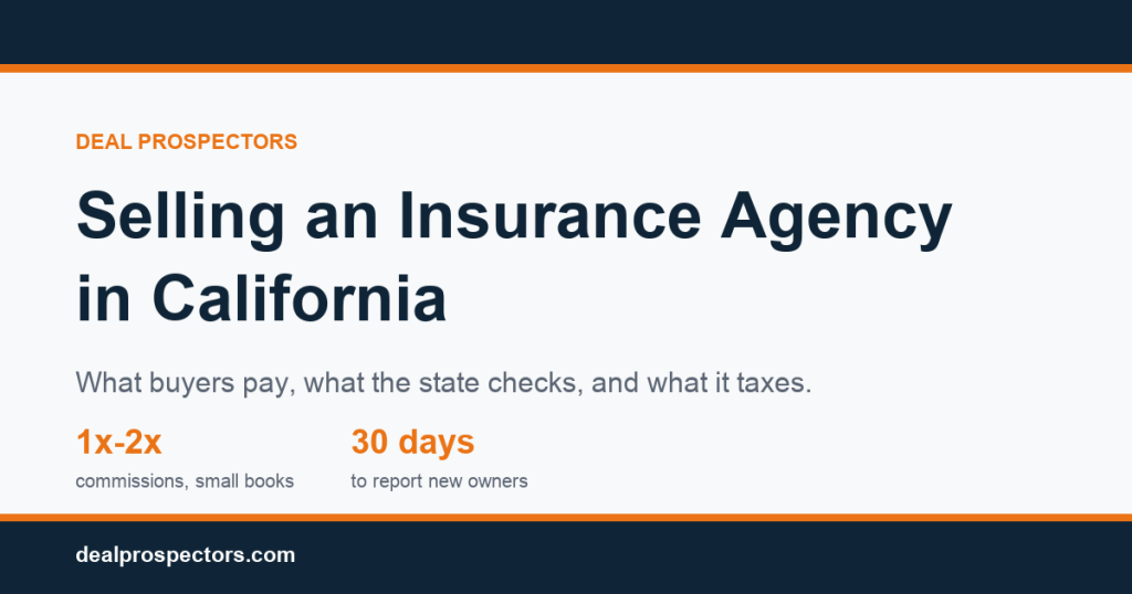How to sell an insurance agency in California